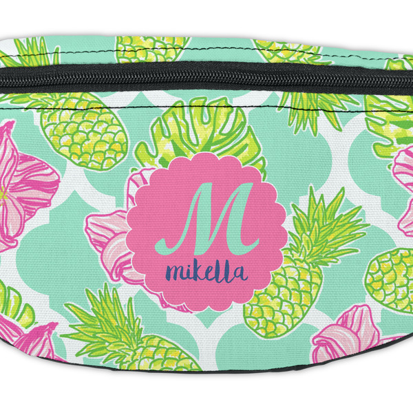 Preppy Hibiscus Fanny Pack - Closeup