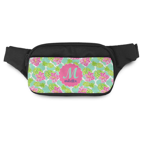 Custom Preppy Hibiscus Fanny Pack - Modern Style (Personalized)