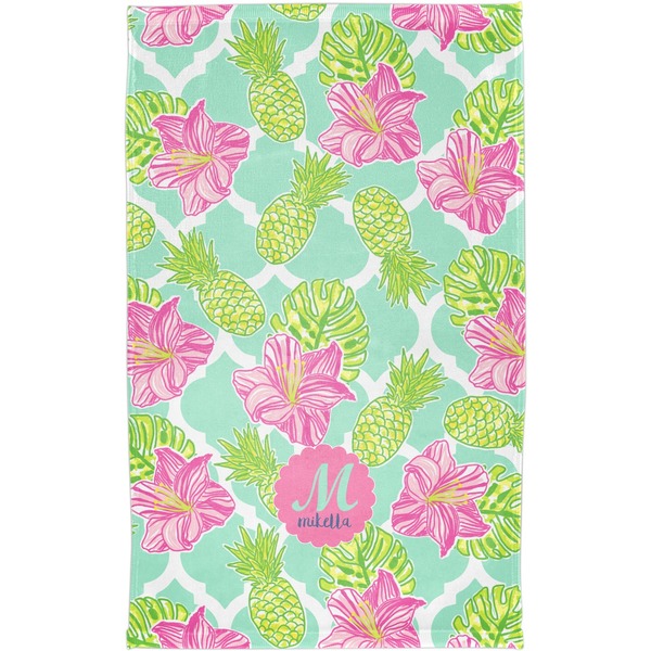 Preppy Hibiscus Finger Tip Towel - Full View