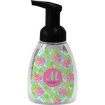 Preppy Hibiscus Foam Soap Bottle - Black (Personalized)