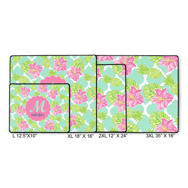 Preppy Hibiscus Gaming Mats - SIZE CHART