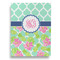 Preppy Hibiscus Garden Flags - Large - Double Sided - BACK