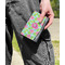 Preppy Hibiscus Genuine Leather Womens Wallet - In Context