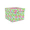 Preppy Hibiscus Gift Box with Lid - Canvas Wrapped - Small (Personalized)