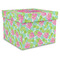 Preppy Hibiscus Gift Boxes with Lid - Canvas Wrapped - X-Large - Front/Main