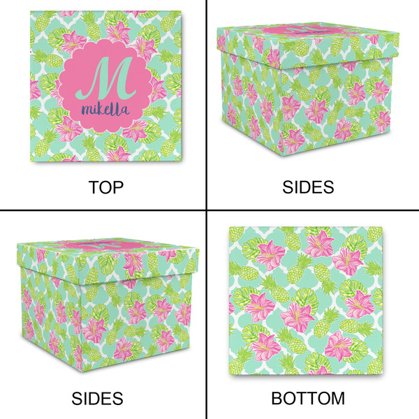 Preppy Hibiscus Gift Boxes with Lid - Canvas Wrapped - XX-Large - Approval