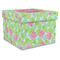 Preppy Hibiscus Gift Box with Lid - Canvas Wrapped - XX-Large (Personalized)