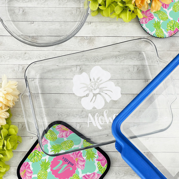 Preppy Hibiscus Glass Baking Dish - LIFESTYLE (13x9)