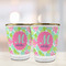 Preppy Hibiscus Glass Shot Glass - with gold rim - LIFESTYLE