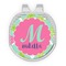 Preppy Hibiscus Golf Ball Marker - Hat Clip - Silver