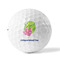 Preppy Hibiscus Golf Balls - Titleist - Set of 3 - FRONT