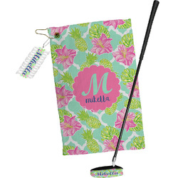 Preppy Hibiscus Golf Towel Gift Set (Personalized)