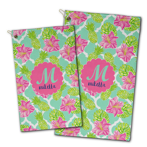 Preppy Hibiscus Golf Towel - PARENT (small and large)