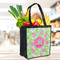 Preppy Hibiscus Grocery Bag - LIFESTYLE