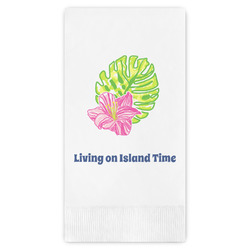 Preppy Hibiscus Guest Paper Towels - Full Color (Personalized)