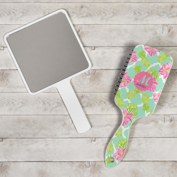 Preppy Hibiscus Hair Brush - In Context