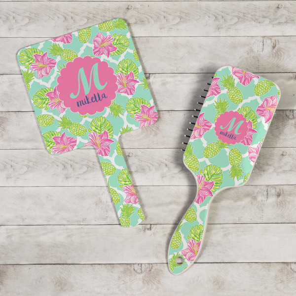 Preppy Hibiscus Hand Mirrors - In Context