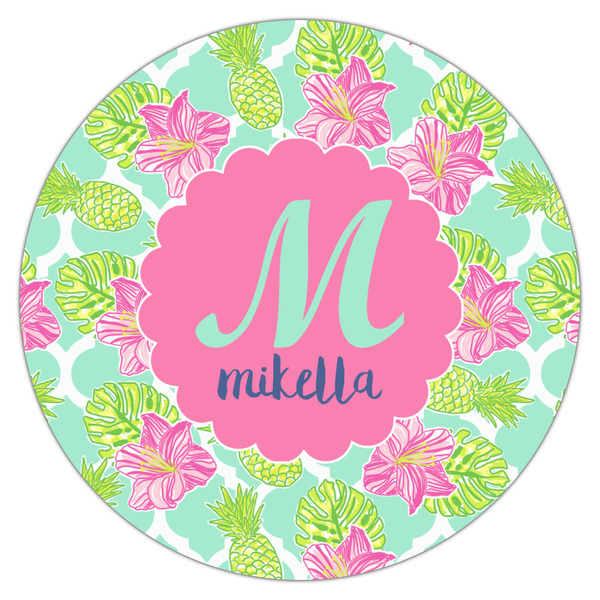 Preppy Hibiscus Icing Circle - Large - Single