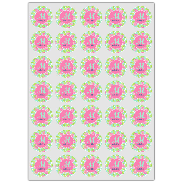 Preppy Hibiscus Icing Circle - XSmall - Set of 35