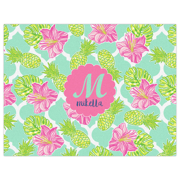 Preppy Hibiscus Indoor / Outdoor Rug - 6'x8' - Front Flat