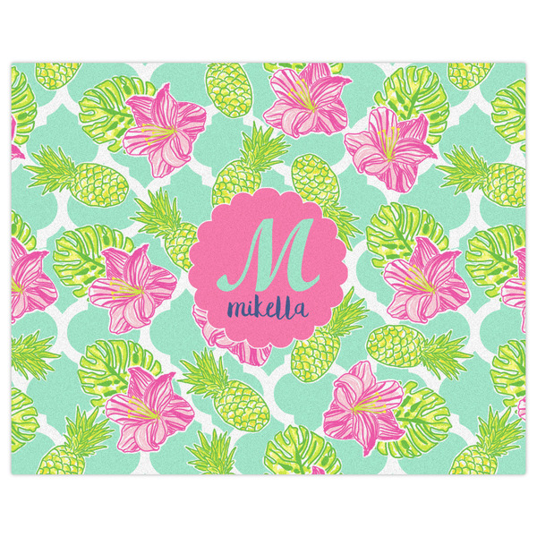 Preppy Hibiscus Indoor / Outdoor Rug - 8'x10' - Front Flat