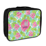 Preppy Hibiscus Insulated Lunch Bag (Personalized)