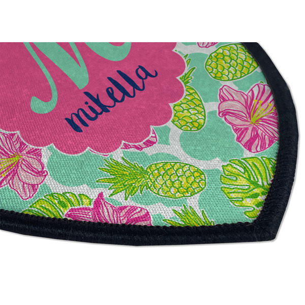 Preppy Hibiscus Iron on Shield 3 Detail