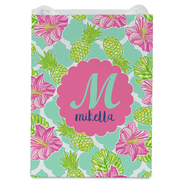 Preppy Hibiscus Jewelry Gift Bag - Gloss - Front