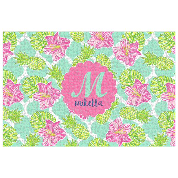 Custom Preppy Hibiscus Jigsaw Puzzle - 1000-piece (Personalized)