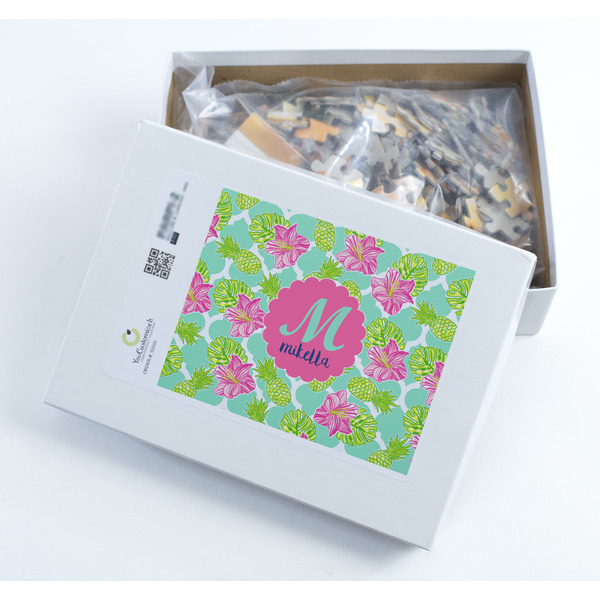 Preppy Hibiscus Jigsaw Puzzle 252 Piece - Box