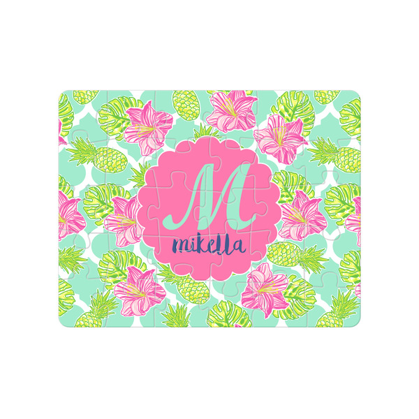 Custom Preppy Hibiscus Jigsaw Puzzles (Personalized)