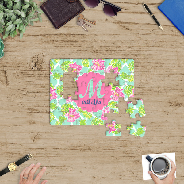 Preppy Hibiscus Jigsaw Puzzle 30 Piece - In Context