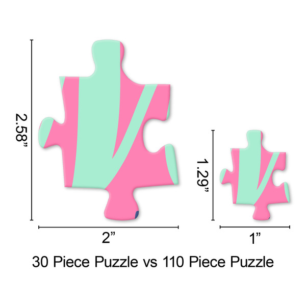 Preppy Hibiscus Jigsaw Puzzle - Piece Comparison