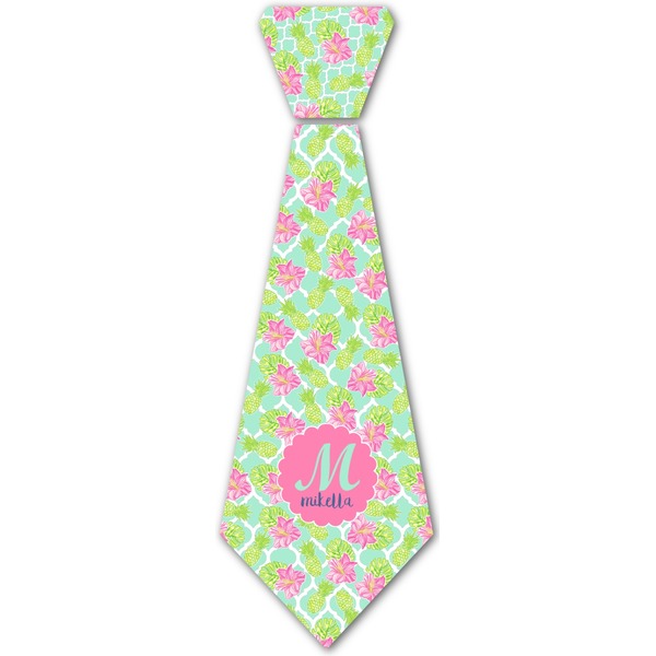Custom Preppy Hibiscus Iron On Tie (Personalized)