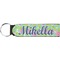 Preppy Hibiscus Neoprene Keychain Fob (Personalized)