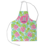 Preppy Hibiscus Kid's Apron - Small (Personalized)