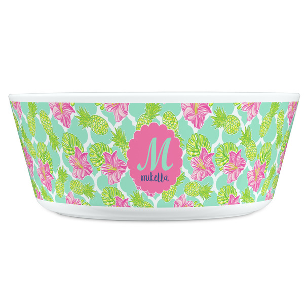 Preppy Hibiscus Kids Bowls - FRONT