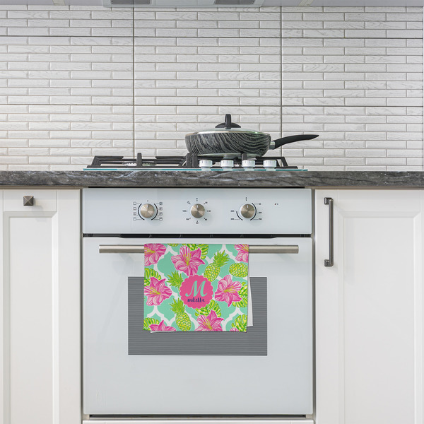 Preppy Hibiscus Kitchen Towel - Poly Cotton - Lifestyle