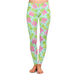 Preppy Hibiscus Ladies Leggings - Extra Large