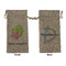 Preppy Hibiscus Large Burlap Gift Bags - Front & Back