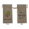Preppy Hibiscus Large Burlap Gift Bag - Front & Back (Personalized)
