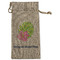Preppy Hibiscus Large Burlap Gift Bags - Front
