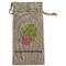 Preppy Hibiscus Large Burlap Gift Bag - Front (Personalized)