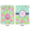 Preppy Hibiscus Large Laundry Bag - Front & Back View
