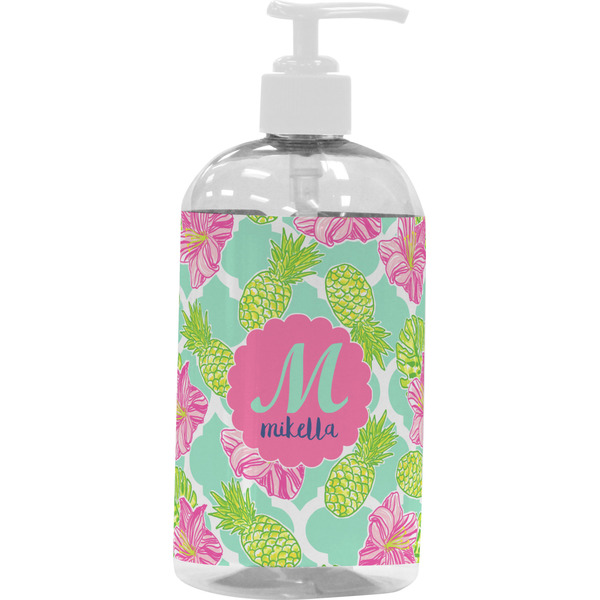 Preppy Hibiscus Large Liquid Dispenser (16 oz) - White