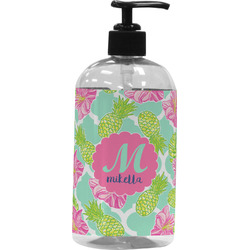 Preppy Hibiscus Plastic Soap / Lotion Dispenser (Personalized)