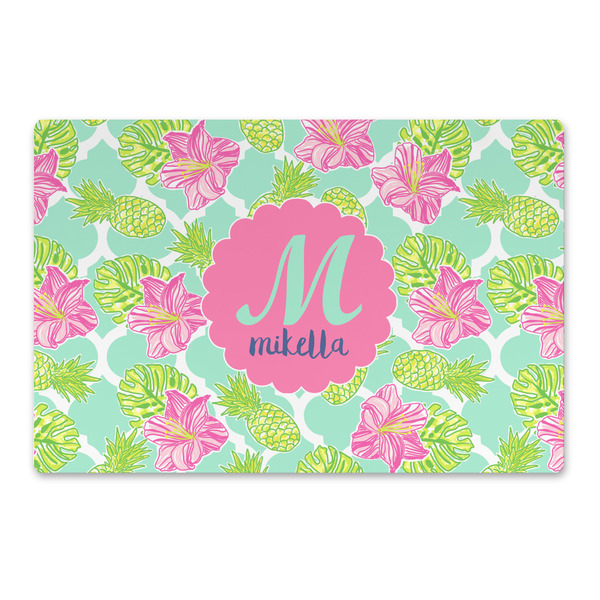 Custom Preppy Hibiscus Large Rectangle Car Magnet (Personalized)