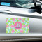 Preppy Hibiscus Large Rectangle Car Magnets- In Context