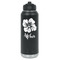 Preppy Hibiscus Water Bottle - Laser Engraved - Front (Personalized)