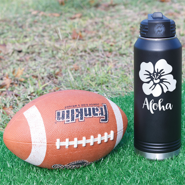 Preppy Hibiscus Laser Engraved Water Bottles - In Context